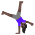 woman cartwheeling, dark skin tone